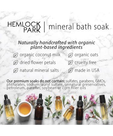 Hemlock Park Coconut Milk Bath Soak with Organic Botanicals and Mineral Salts - Scarlet Rose 8 oz - Buy Online on GoSupps.com