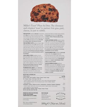Artisan Biscuits Miller's Toast Plum and Date 100 g - Buy Online on GoSupps.com