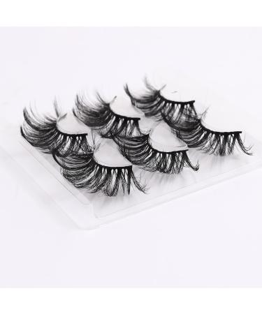 KFZR Eyelashes False Eyelashes Faux Mink Fake Lashes Fluffy Eye Lashes Thick Dramatic Volume Long Soft For Makeup 3 Pairs NO Glue (Style 1 -25mm) - Buy Online on GoSupps.com