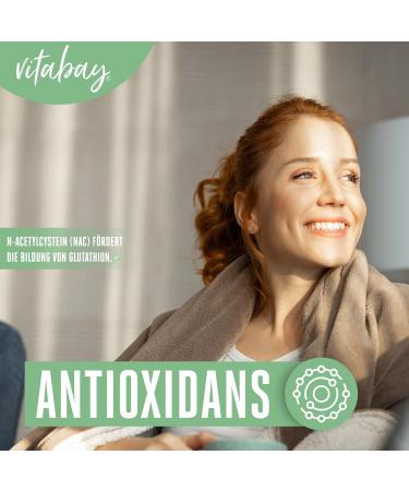 Vitabay NAC Capsules 600mg | Vegan N-Acetyl Cysteine Supplement | 360 Laboratory Tested Capsules for Immune Support - Buy Online on GoSupps.com