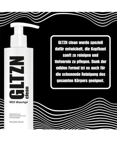  GLTZN CLEAN MED Cleansing Gel | pH Neutral 5.5 | Medical Skin Care | Gentle Cleansing for Sensitive Scalp | Free of Fragrance and Dyes | Vegan | Microplastic Free | 200 ml - Buy Online on GoSupps.com