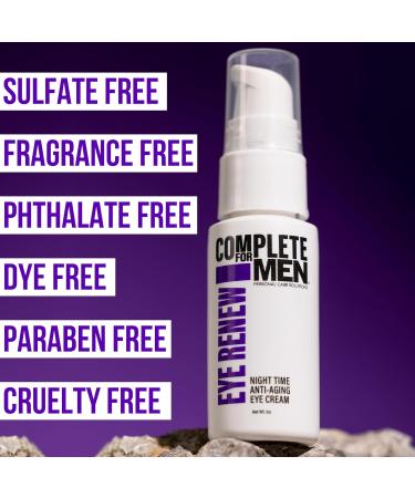 Eye Renew Night Time Eye Cream - Anti-Aging Solution for Dark Circles Puffy Eyes & Improved Skin Texture - Men's Eye Repair Treatment with Vitamins - Buy Online on GoSupps.com
