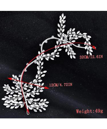 LOVFOIVER Bridal Rhinestone Headband - Wedding Hairpiece for Bride - Buy Online on GoSupps.com