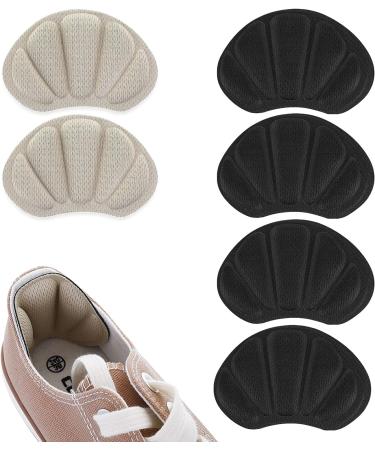 Sibba High Heel Pad Grips & Shoe Cushion Inserts - 3 Pairs for Pain Prevention & Comfort | Black & Beige | Men & Women - Buy Online on GoSupps.com
