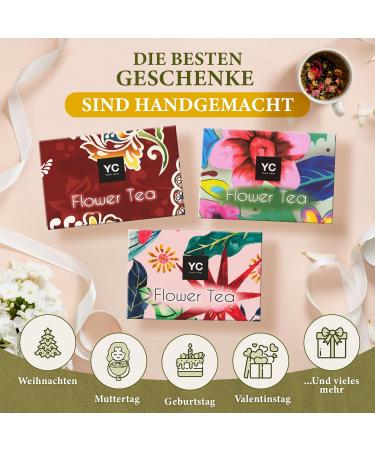 Yc Yang Chai Teblumen Mix Admira - 6 Bloomed Green Tea Gift Set in Magnetic Box | 5 Varieties XXL Tea Blower | Perfect for Women & Tea Lovers - Buy Online on GoSupps.com