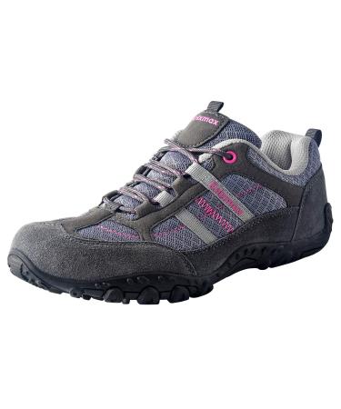 Knixmax Women's Hiking Shoes Lightweight Non-Slip Climbing Trekking Sneakers for Woman Camping Backpacking Shoe Winter Hiker Shoes 8.5 Women's Hiking Shoes: Grey