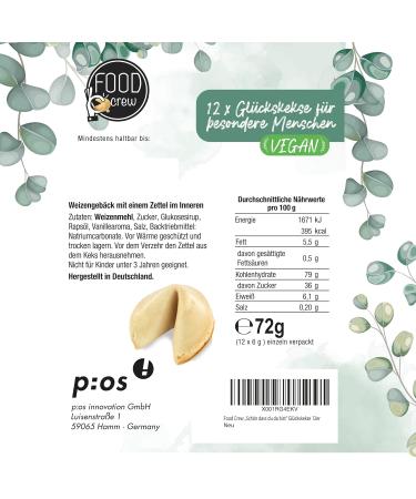 Buy Food Crew 12x Lucky Cookies - Individually Packed Guest Gifts for Weddings & Communions - Unique German Sayings - Buy Online on GoSupps.com