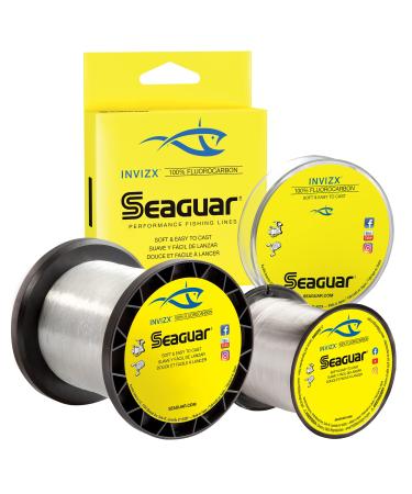 Seaguar InvizX Performance Fishing Line, Soft and Easy Casting, Premium 100% Fluorocarbon, Virtually Invisible 4-Pounds