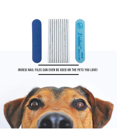 Iridesi Professional Mini Blue Finger Nail Files 120/240 Washable Emery Boards - Pack of 12 - Buy Online on GoSupps.com