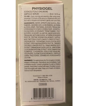 Buy Physiogel Scienceuticals Dailimune Vitamin C Face Serum - Antioxidant Hydrating Brightening & Moisturizing Ampoule - Strengthen Skin Barrier with Vitamin E & B5 - International Shipping Available - Buy Online on GoSupps.com