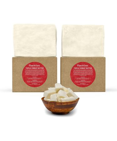 Triple Threat Body Butter 8 oz - Shea, Mango & Coconut Oil Blend - Natural Raw Moisturizer for Skin, Face & Hair - Ideal for Lip Balm & Soap Making - 1 Pack - 8 Ounce - Buy Online on GoSupps.com