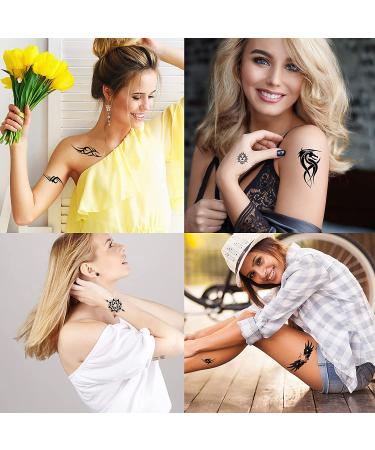 Hotoyannia 72 Sheets Tiny Temporary Tattoos: Realistic and Long Lasting Halloween Designs - Wolf, Lion, Tiger, Skull Tattoos - Buy Online on GoSupps.com