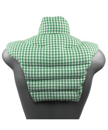 Neck pillow HWS - neck + shoulders + back - green-white - rapeseed pillow - neck pillow heat pad