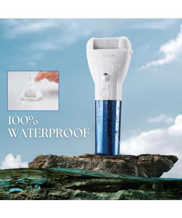 BarberBoss Electric Foot File Hard Skin Remover - Feet Hard Skin Remover Electric Foot Files for Hard Skin Premium Callus Remover for Feet Comprehensive Pedicure Set for Feet QR-5085 Blue/White - Buy Online on GoSupps.com
