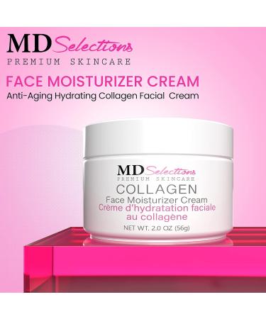 Collagen Facial Cream - Vegan Anti-Aging Moisturizer for Dry Skin | Hydrating Face Cream 2 fl oz - Buy Online on GoSupps.com