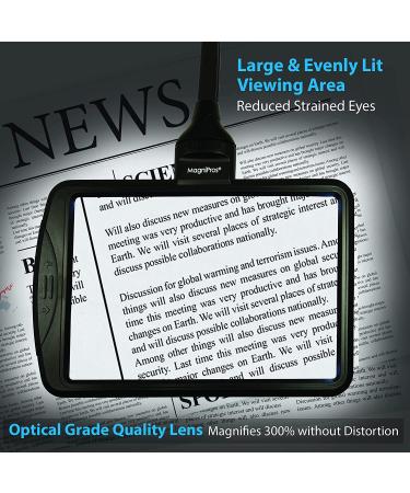 MagniPros 3X Magnifying Glass with Light and Stand  Flexible Gooseneck Magnifying Desk Lamp w/USB Fast Charge & Tablet Stands for Reading Fine Print  Painting  Sewing  Crafts & Close Work - Buy Online on GoSupps.com