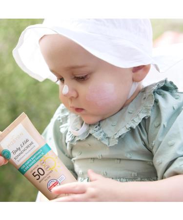 Mabyen Sunscreen for Babies & Kids LSF 50 | 100ml | High Sun Protection | Certified Natural Vegan & Perfume-Free - Buy Online on GoSupps.com