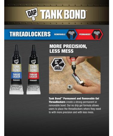 Tank Bond Permanent Gel Threadlocker Red 6-ml. -00166 0.2 fl. oz. / permanent high strength - Buy Online on GoSupps.com