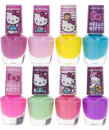 Townley Girl Hello Kitty Nail Polish Set - 8 Pack Water-Based Non-Toxic Peel-Off for Kids Ages 3+ | Perfect for Parties & Sleepovers - Buy Online on GoSupps.com