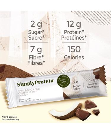 Simply Protein Ready-To-Drink Vanilla Plant Protein Shake 330mL Bottle Pack of 4 High Protein & Chocolate Coconut Protein Bars Gluten Free Vegan High Protein Snacks 4 Count - Buy Online on GoSupps.com