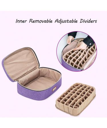 Curmio Essential Oils Organizer - Purple Essential Oil Bag for 40 Bottles (5-30 ml) - Perfect Storage Solution for Essential Oils - Buy Online on GoSupps.com