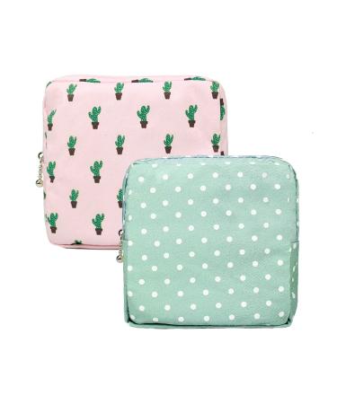 Sanitary Napkin Storage Bag Women Period Bags for Teen Girls Portable Menstrual Pad Storage Pouch with Zipper Feminine Menstruation First Period Bag 2 Pack A stype 1 Count (Pack of 2) A Stype