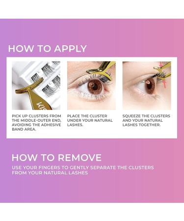 KISS imPRESS Press-On Falsies Eyelash Clusters Kit - Natural Black, Fuss-Free with Invisible Band - 24 Hours Flawless Wear, No Damage or Sticky Residue - Quick & Easy Application for Gorgeous Look - Buy Online on GoSupps.com