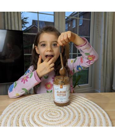 Amelia Rose - Smooth Almond Butter (300g) | No palm oil | No added sugar or salt | 100 Natural Whole Skin Single Farm Origin Bulgarian Almonds - Buy Online on GoSupps.com