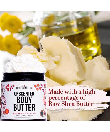 Unscented Shea Butter Whipped Body Butter - Moisturizing Lotion for Women with Raw Shea Butter - Paraben-Free, Non-Greasy Formula for Dry and Delicate Skin - Buy Online on GoSupps.com