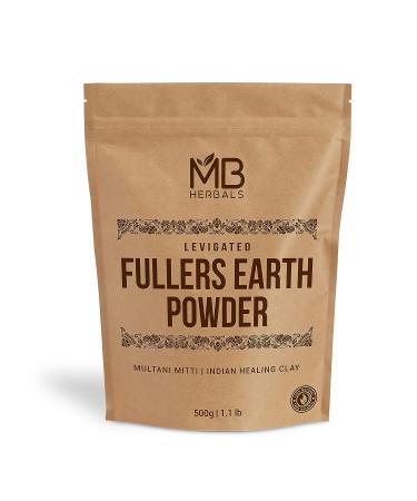 MB Herbals Fullers Earth Powder 500g - Pure Multani Mitti Indian Healing Clay - 1lb | No Added Fragrance - Buy Online on GoSupps.com