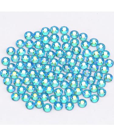 Yhmq du 2880pcs pieces of rhinestones nail crystals + rhinestones for nails crystal aquamarineab + SS10 (2.6 + 2.8mm) aquamarine SS10-2880PCs
