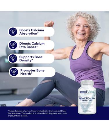 Research Verified Bone Health Support - Rebuild Bone Mass - Triple Calcium Complex Vitamin D3 Vitamin K2 Soy Isoflavones BioPerine - 60 Tablets - 1 Month Supply 60 Count (Pack of 1) - Buy Online on GoSupps.com
