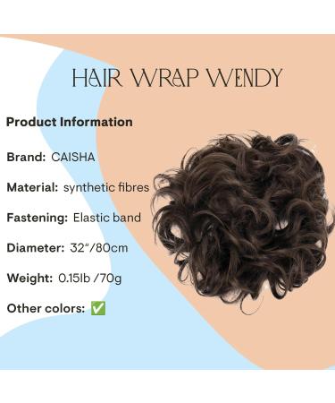 CAISHA XXL Hairpiece Scrunchy Updo Voluminous Curly Messy Bun in Medium Brown - Bridal Hairstyle | HW25 - Buy Online on GoSupps.com