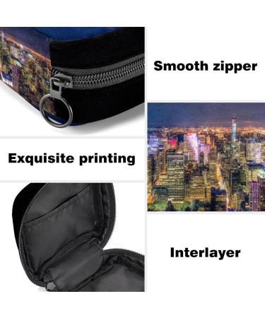 GIAPB Period Bag | Sanitary Napkin Storage & Makeup Pouch | City Landscape Pattern | Color2603 - Buy Online on GoSupps.com