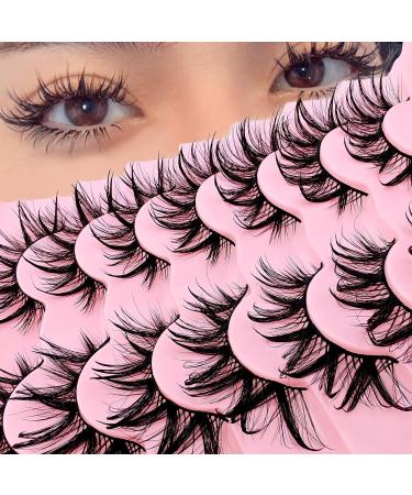 Heracks False Eyelashes Faux Mink Wet Look D-curl Cat-Eye Japanese Style Cosplay Spiky Anime Lashes 20 mm Long Dramatic Thick 7 Pair 7P-Wet-S23 - Buy Online on GoSupps.com