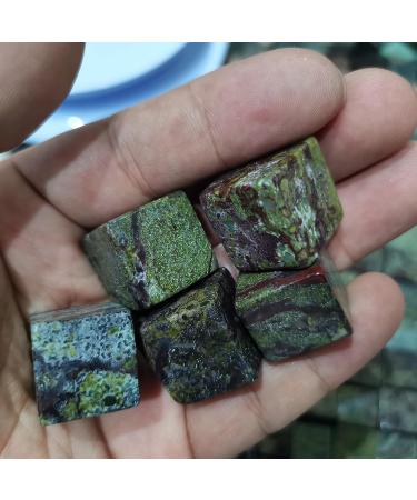 Natural Quartz Crystal 6pcs Natural Dragon Blood Crystal Tumble Stones Polished Cube Home Decoration Collection Gift Home Office Decor - Buy Online on GoSupps.com