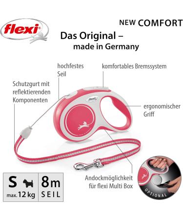 Buy Flexi Dog Leash - Extendable with Soft Handle 3m/5m/8m Options for Dogs 8-20kg Red - International Shipping Available - Buy Online on GoSupps.com