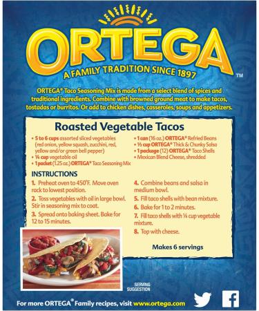 Ortega Seasoning Mix Taco Seasoning 3.75 Ounce - Buy Online on GoSupps.com
