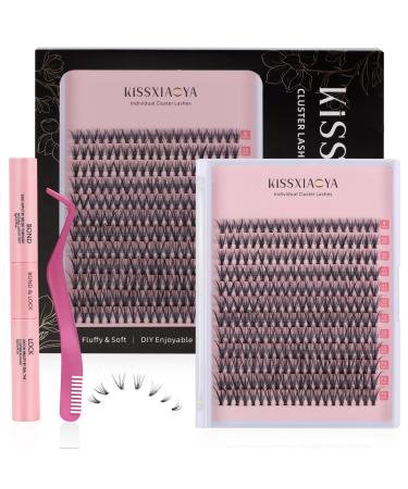 Cluster Eyelash Extensions Kit 240Pcs 30D 0.07 DCurl Mix 9-15mm Lashes with Lash Bond & Seal & Applicator Soft Natural False Eyelashes DIY Individual Lashes at Home (30P Kit) 1 count (Pack of 1) 30P Kit
