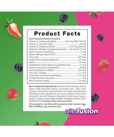 Vitafusion Women's Multivitamin Gummies Daily Multivitamin Healthy Metabolism Immune Support Hair Skin & Nails Osteoporosis 150 Count 2.5 Month Supply Packaging May Vary - Buy Online on GoSupps.com