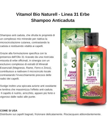 RUGIADA SRL Vitamol Bio Naturell Fall Protection Shampoo 100 ml linseed oil 31 - Buy Online on GoSupps.com