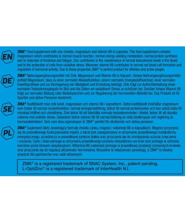 OLIMP SPORT NUTRITION ZMA Capsules | Zinc Magnesium & Vitamin B6 Supplement | 120 Capsules - International Shipping Available - Buy Online on GoSupps.com