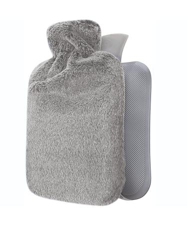 Norhogo heat bottle 2l with kangaroo pocket hot water bottle hot water bottle with cover heat bottle bed bottle for men women children heat bottles with bag dark gray