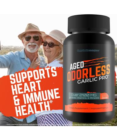 Aged Odorless Garlic Pro - Our Best Aged Garlic Supplements - Odorless Formula - Natural Immune Support Supplement - Vitamin D - Vitamin C - Zinc - Turmeric Elare Odorless Aged Garlic Extract - Buy Online on GoSupps.com
