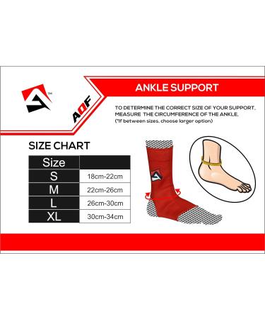 AQF MMA Ankle Support Brace Guard Kick Boxing Sprains Achilles Tendon Pain Relief Elastic Compression Sleeve (Red L) - Buy Online on GoSupps.com