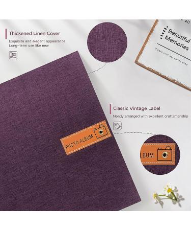 Popotop Large Self-Adhesive Photo Album | Scrapbook DIY Gift for Mom, Family, Baby, Wedding | 40 Pages, Metal Pen, Plastic Board | Dark Purple 11.5 x 10.6 - Buy Online on GoSupps.com