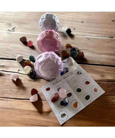 Hidden Gemstones Inside 3 Diamond Shaped Bath Bombs - Gift Set of Luxurious Bath Bombs Each with its Own Unique Fragrance - Buy Online on GoSupps.com