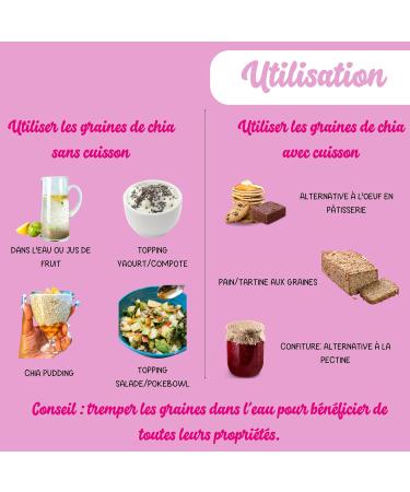 Organic Chia Seeds 1kg | Vegan | Packaged in France | Cooking | Desserts | Pastries | Neutral in taste | Non-GMO | ORGANIC FOOD BASE - Buy Online on GoSupps.com