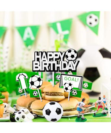 Soccer Cake Topper Decorations - 14 PCS Soccer Ball & Player Theme Party Supplies - Buy Online on GoSupps.com