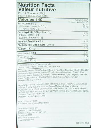 Keto Naturals Zero Carb Crackers Cheddar Cheese Gluten free 8 Count of 64g Cheddar Cheese 64 g (Pack of 8) - Buy Online on GoSupps.com